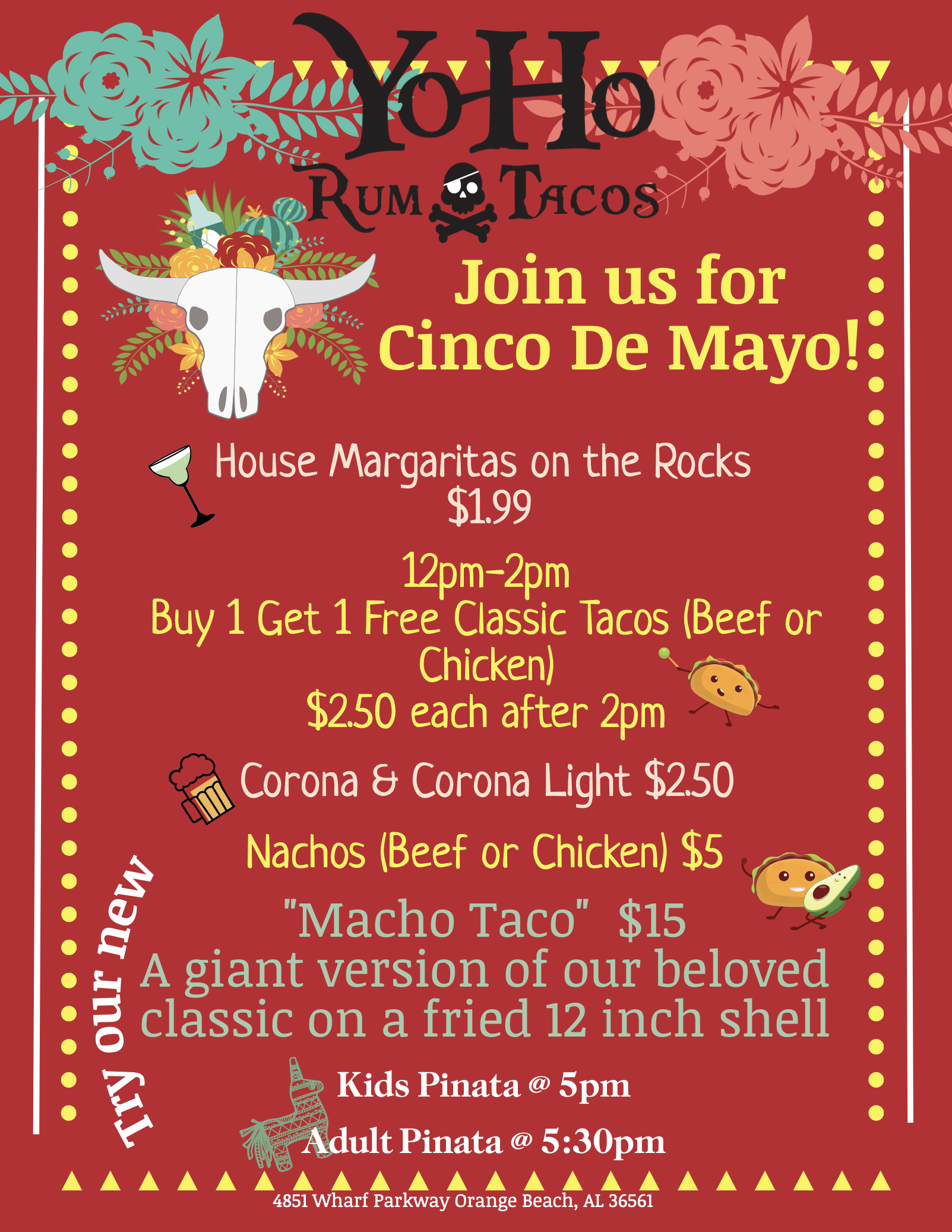 Cinco De Mayo Menu